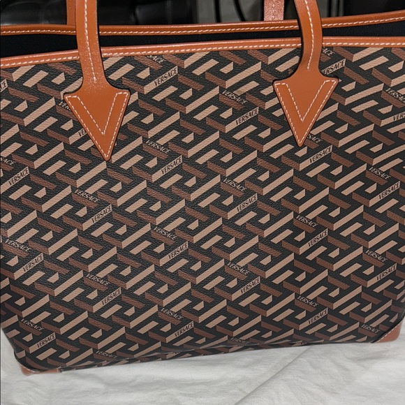 💜Versace Black and Brown Greca Monogram